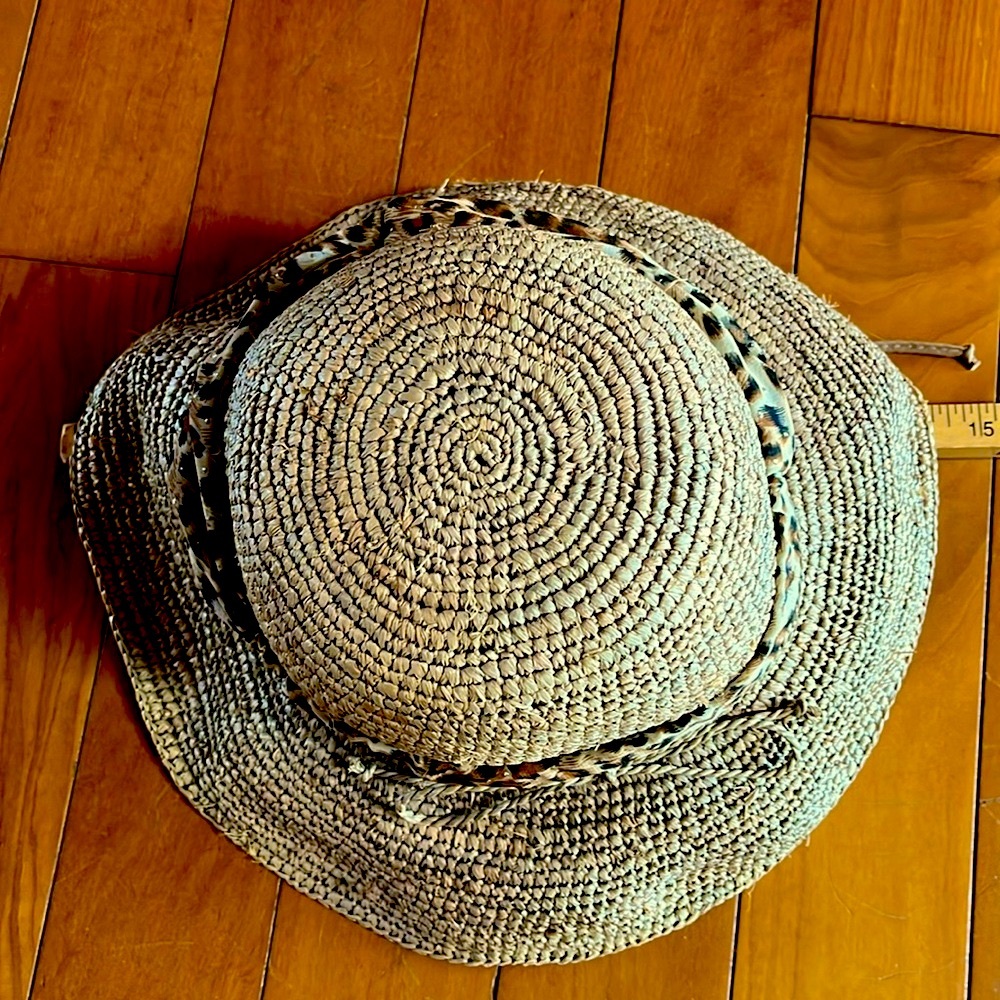 Straw Hat with Leopard Band - Picture 7 of 8